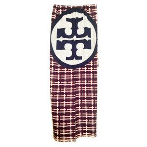 NWT Tory Burch Princess Plaid Oblong Scarf